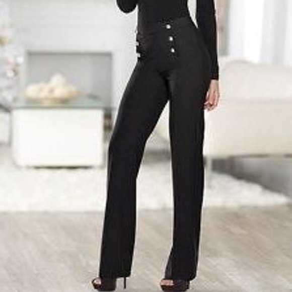 VENUS Pants - Venus Size 10 Black Slimming Wide Leg Sailor Pants